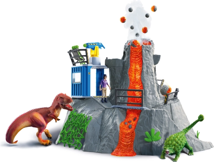 Schleich Dinosaurs sopka s dinosaurami a výskumníčkou Yuki
