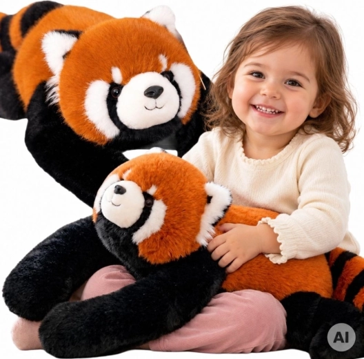 WOOPIE Záťažová senzorická plyšová červená panda 1 kg