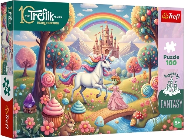 Puzzle Inspired By Fantasy jednorožec v sladkej fantázii 100 dielikov
