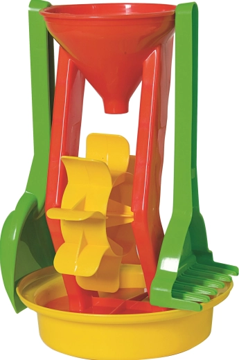 Androni sada na piesok s mlynčekom, výška 26 cm – Červená