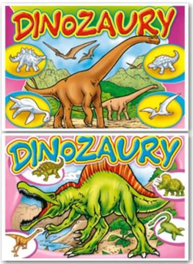 Omaľovánky dinosaury s nálepkami