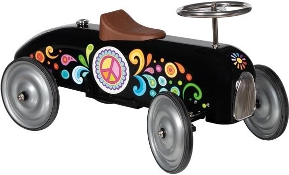 Závodné odrážadlo v štýle 60. rokov, čierne