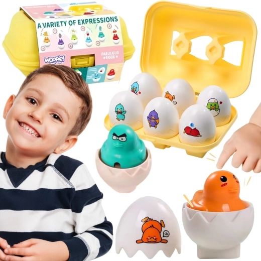 Woopie Montessori vkladačka s vajíčkami a kuriatkami – 6 ks
