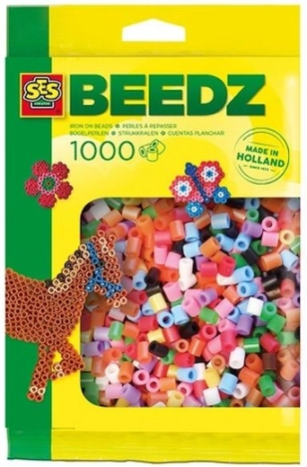 SES Creative zažehľovacie korálky v základných farbách 1000 ks