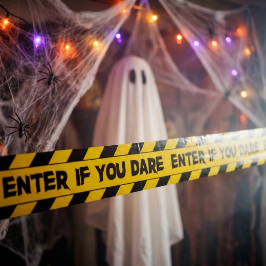 Halloweenska výstražná dekoračná páska 3 × 6 m