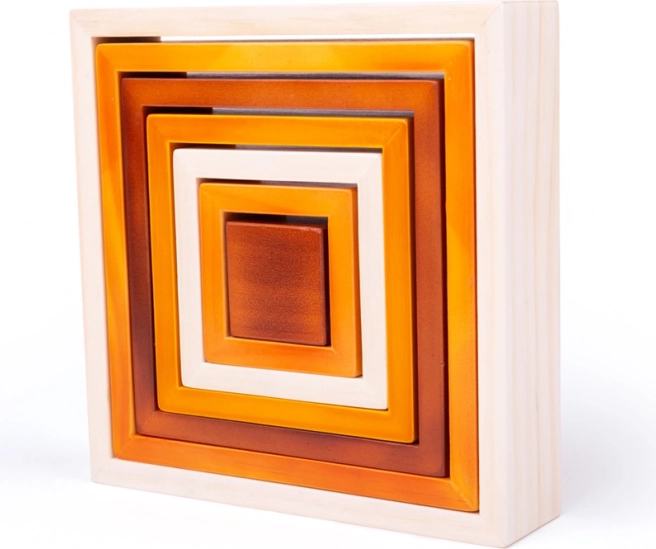 Bigjigs Hračky drevené skladacie štvorce pre deti