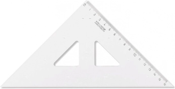 Koh-i-noor trojuholník s ryskou 16 × 16 × 25 cm