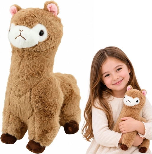 Plyšová alpaka lama béžová 28 cm - 1 kus