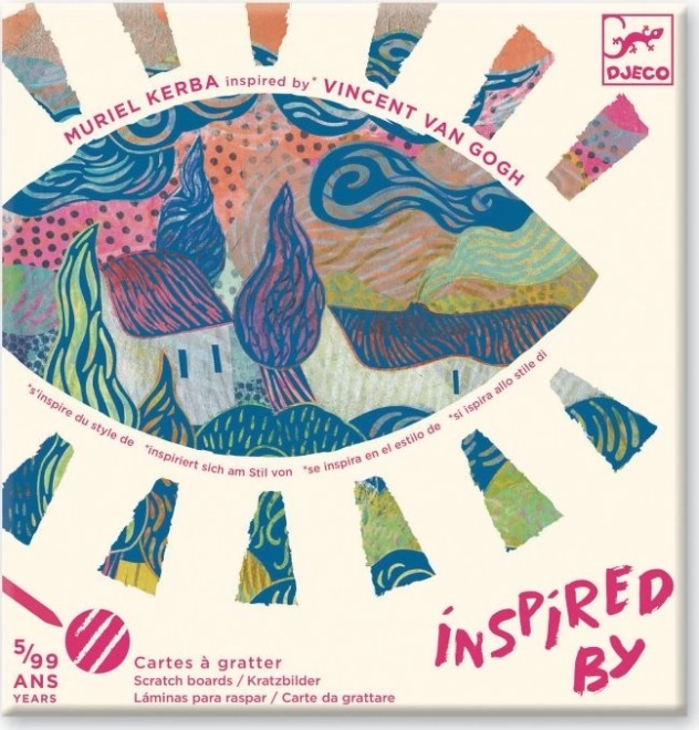 DJECO Vyškrabávacie obrázky: Vincent van Gogh