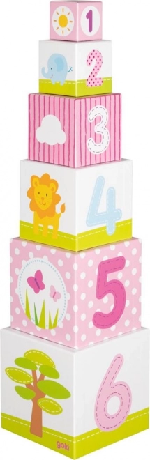 Skladacia veža z kociek Afrika GOKI