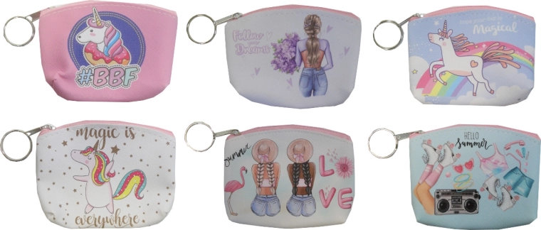 Dievčenská peňaženka na mince s pozitívnymi nápismi