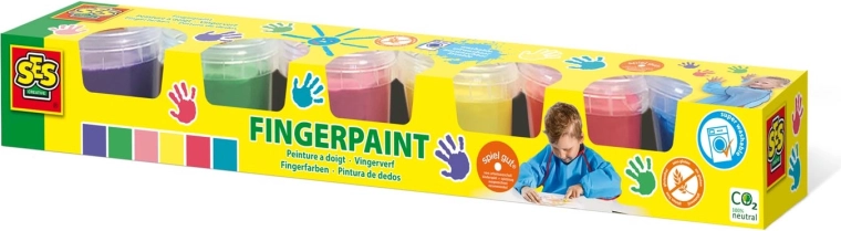 Prstové farby pre deti 6×110 ml – SES Creative