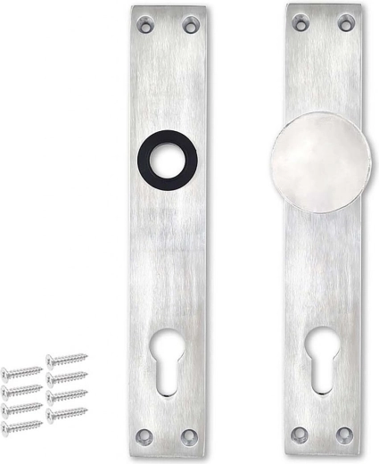 Hliníkový štít s gombíkom pre vložku 90 mm bez kľučky