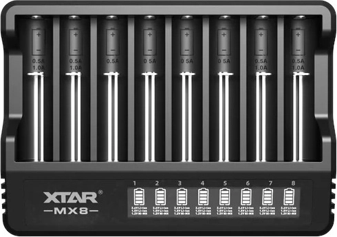 XTAR MX8 nabíjačka akumulátorov Li-ion a Ni-MH
