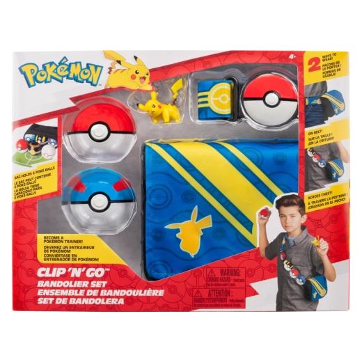 Pokémon Clip ‘N’ Go tréningová sada s Pikachu – opasok, 2 Pokébally a puzdro