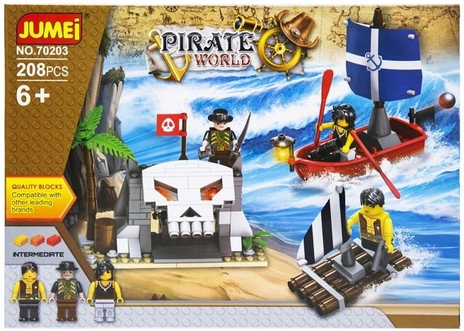 Stavebnica Jumei Pirate World piráti 208 dielikov (30 × 21 cm) - 1 kus