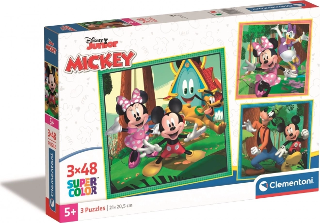 Sada puzzle 3×48 dielikov MICKEY A PRIATELIA – CLEMENTONI