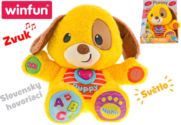 Náučný hovoriaci psík Puppy so svetlom a zvukom 33 cm