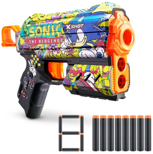 X-Shot Skins Flux SONIC the Hedgehog – penový blaster