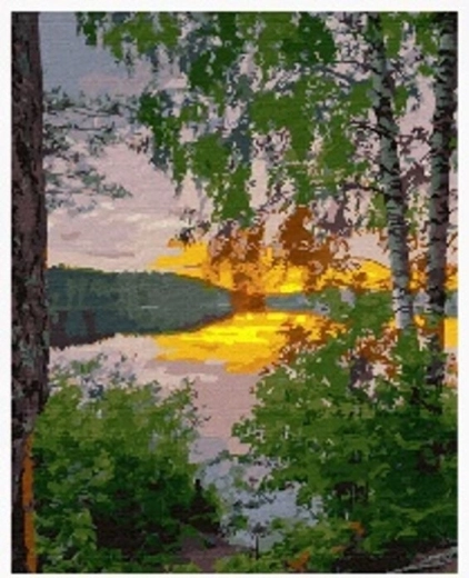 Norimpex maľovanie podľa čísel Jazero v lese 40 × 50 cm