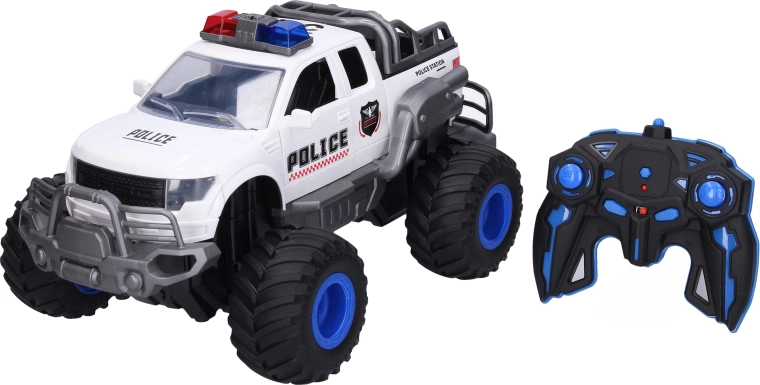 Terénne policajné RC auto s dymovými efektmi 41,5 cm