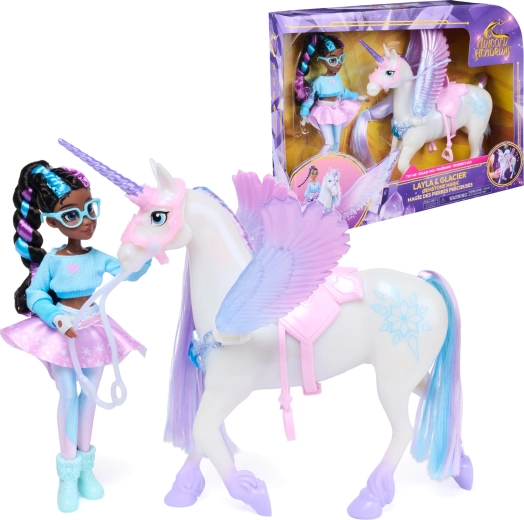 Spin Master Unicorn Academy Layla a jednorožec Glacier Gemstone Magic so svetelnými a zvukovými efektmi