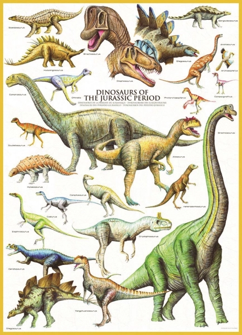 Eurographics puzzle dinosaury z jurského obdobia 1000 dielikov