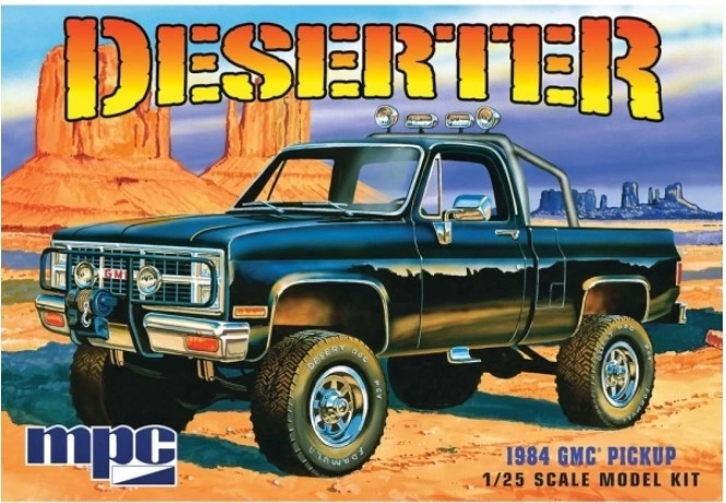 Plastikový model auta 1984 GMC Pickup „Deserter“ čierny MPC