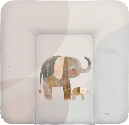 Ceba Baby mäkká prebaľovacia podložka na komodu Basic Elephant Family 75 × 72 cm