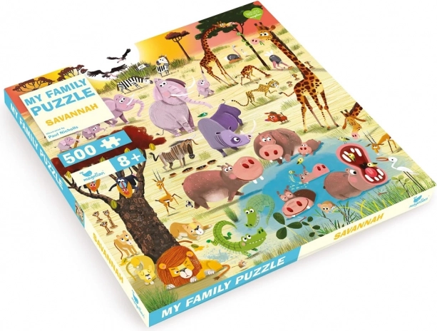 Rodinné puzzle Savana 500 dielikov