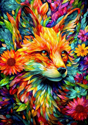 Enjoy puzzle kvetinová líška 1000 dielikov