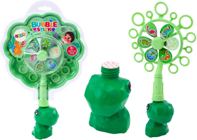 Bublifuk s veterníčkom dinosaurus so zelenou miskou