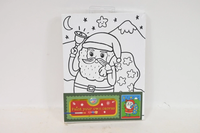 CCG vianočné maľovanie na plátne Santa Claus 20 × 15 cm so štetcom a farbami
