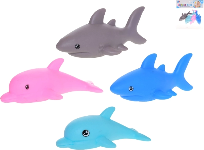 Morské zvieratká do vane – striekacia sada 4 ks