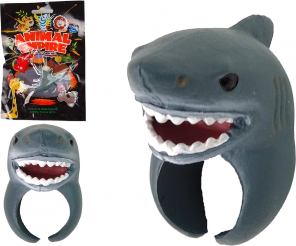Edukačný prstový krúžok s hlavou žraloka