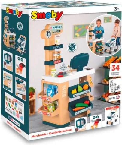 Detský supermarket s elektronickou pokladňou