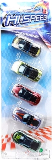 Súprava 5 športových autíčok v blistri