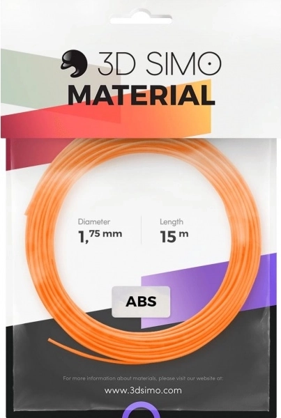 Filament ABS II pre 3D perá a 3D tlač – sada 15 m (oranžová, čierna, biela)