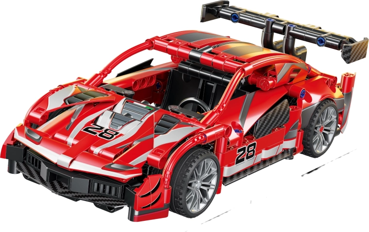 Stavebnica červené auto 23,6 cm