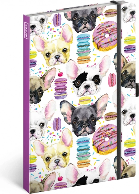 NOTIQUE Notes Buldoci, linajkový, 13 x 21 cm