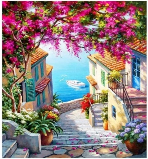 Norimpex Maľovanie podľa čísel Schody k moru 40 × 50 cm