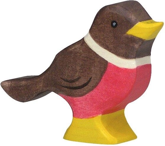Holztiger drevená figúrka červienka (robin) - 1 kus