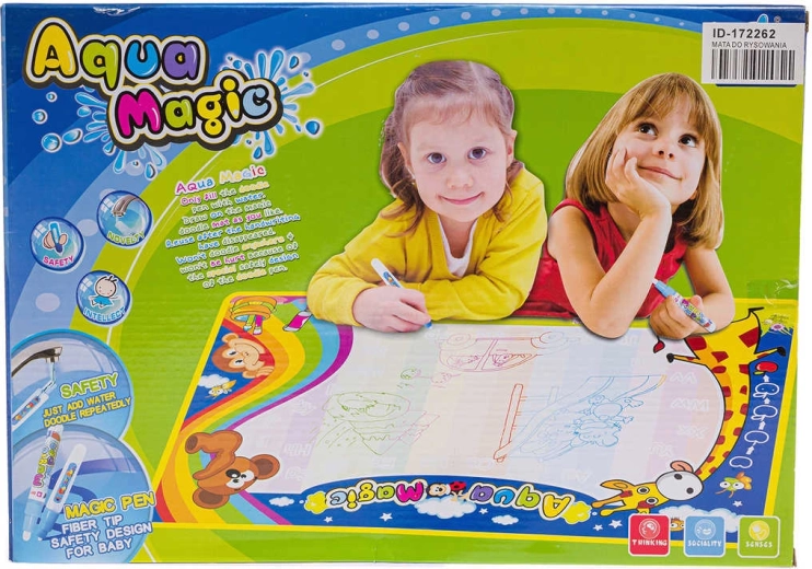 Magická vodná podložka na maľovanie vodou 75 × 50 cm s 2 fixkami