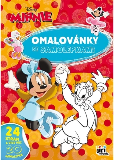 Omaľovánky A4 so samolepkami Minnie