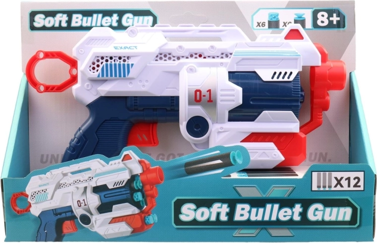 Plastová pištoľ so strelkami pre deti 28,5 cm