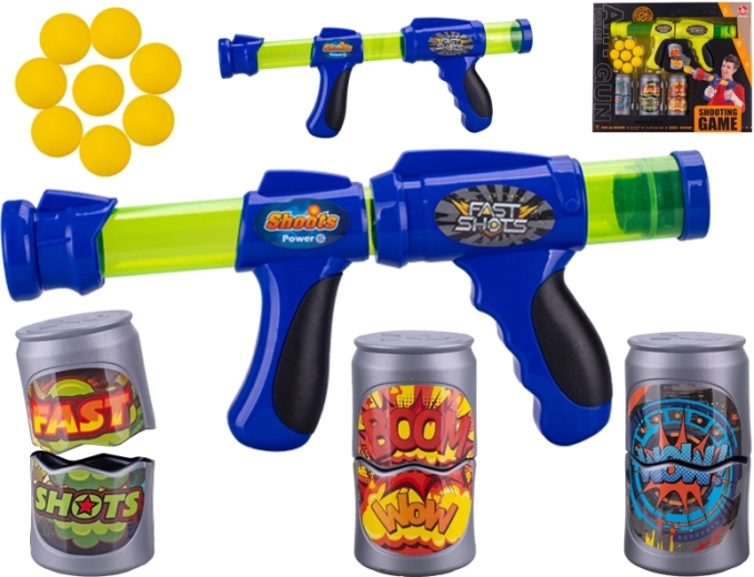 Penová pištoľ na naťahovanie 42 cm s terčmi a nábojmi