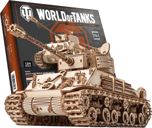 Little Story drevená 3D skladačka World of Tanks M4A3E8 Sherman