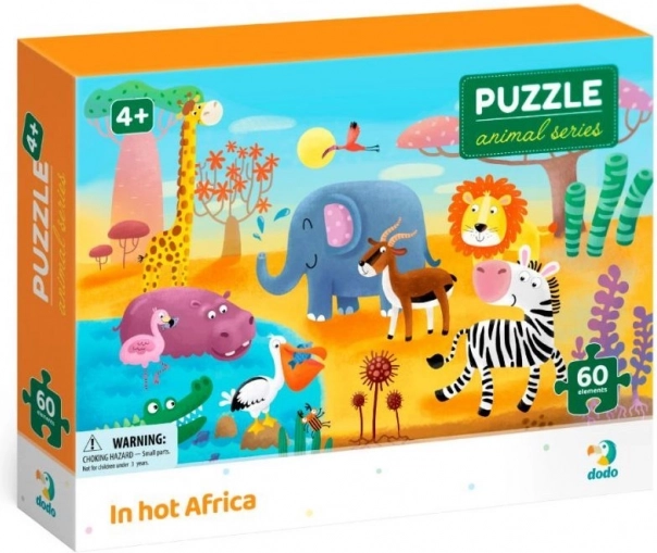 Dodo puzzle zvieratá: horúčava v Afrike, 60 dielikov