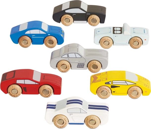 Drevené športové autíčka Le Toy Van – sada 7 ks