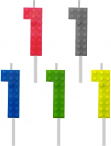 Narodeninová sviečka Kocky číslica 1